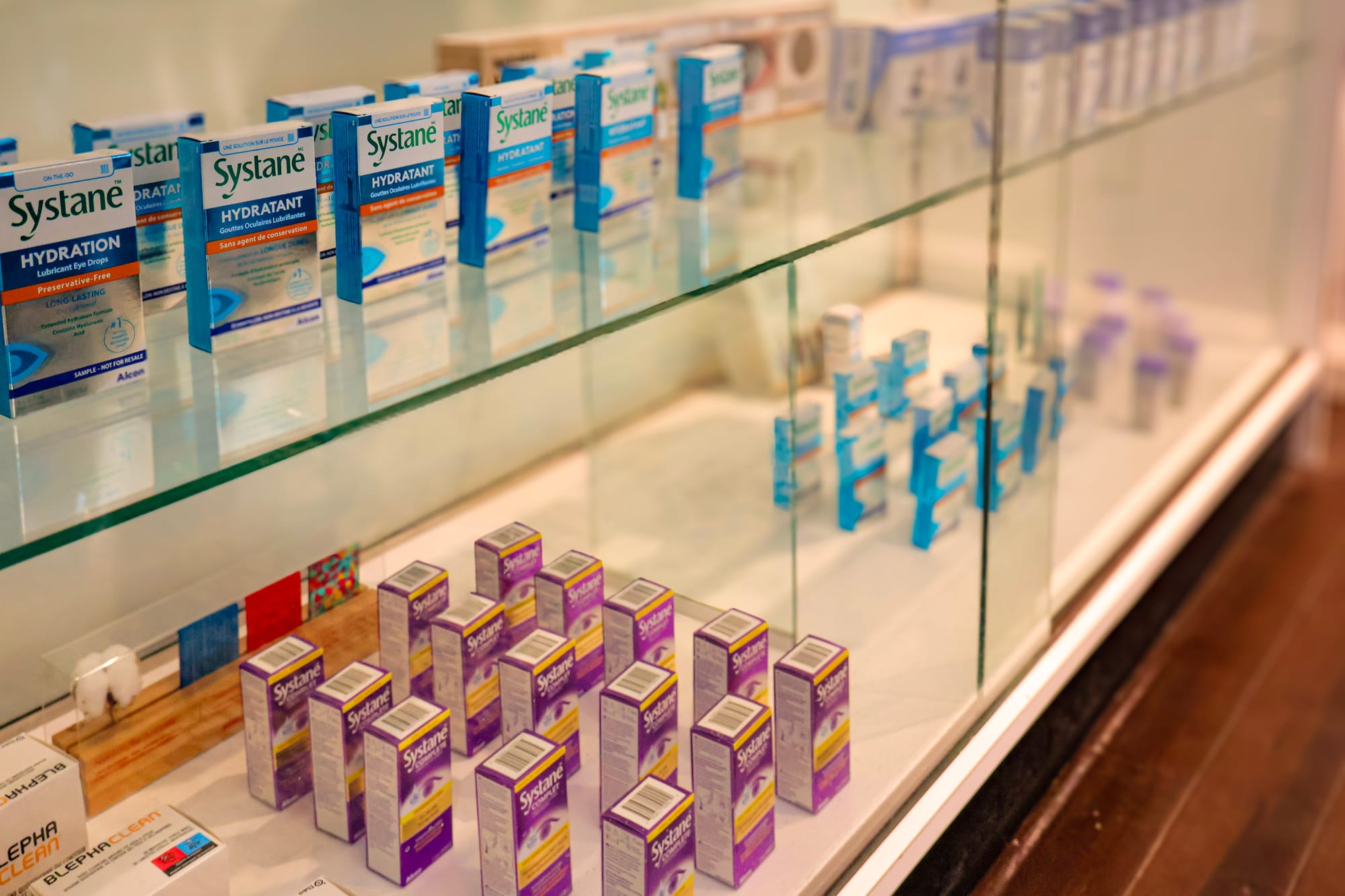 Dry eye treatment products at Boardwalk Eye Care in Cambridge, Ontario